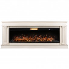 Каминокомплект: Очаг Royal Thermo Aurora RTFP/P-AR60LS, портал Olympia 60 сл. кость с зол. патиной