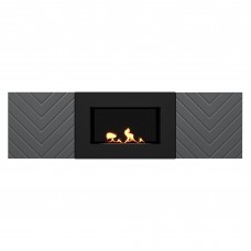 Тумба с биокамином Firelight BFP/P-1400V графит