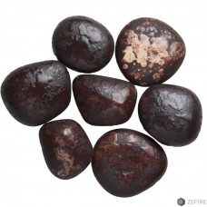 Декоративные керамические камни коричневые матовые с глянцевой крапинкой 7 шт (ZeFire)