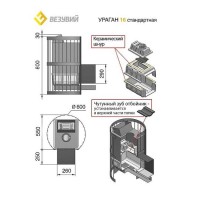 Печь Везувий Ураган Ковка 16 (270)