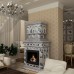 Изразцовая печь-камин с Голландской синей росписью производитель Ceramica