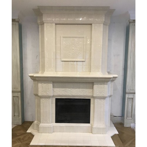 Комплект каминной облицовки Ар Деко. Цвет: Белый Антик производитель Ceramica