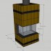 Изразцовый камин Роллерс. Цвет: Золото производитель Ceramica