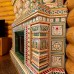 Изразцовый камин Византия в росписи Олива производитель Ceramica