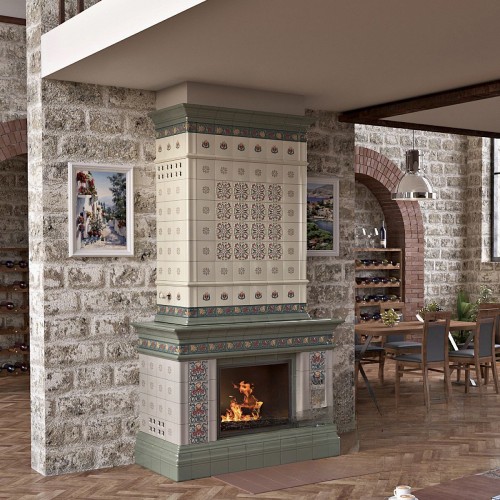 Изразцовый камин Арт Нуво производитель Ceramica