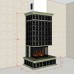 Изразцовый камин Браво. Роспись по рельефу производитель Ceramica