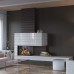 Камин Брикс с широким подиумом. Топка с Г-образным стеклом производитель Ceramica
