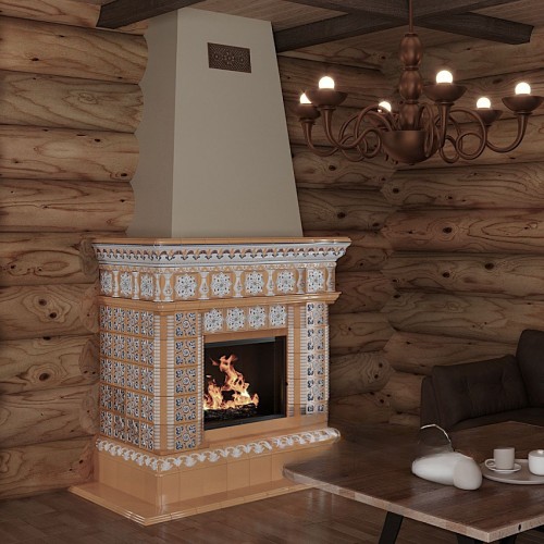 Камин Усадьба. Палитра росписи: Медовая производитель Ceramica