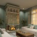 Камин Византия. Декоративная палитра: Оливковая производитель Ceramica