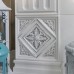 Облицовка камина изразцами Бристоль с росписью Серебром производитель Ceramica