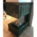 Островной камин в муравленном цвете с п-образной топкой производитель Ceramica
