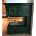 Островной камин в муравленном цвете с п-образной топкой производитель Ceramica