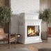 Печь-камин типовая КерамикаДекор Флора в цвете Белый Антик производитель Ceramica