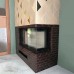 Современный изразцовый камин коллекции Маджестик с золотом производитель Ceramica