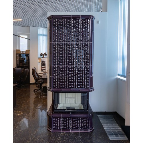 Современный камин в облицовке коллекции Луна и топкой Spartherm Linear 4S Arte. производитель Ceramica