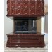Топка Астов ПЗС 8457 в облицовке изразцами темного цвета производитель Ceramica