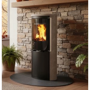 Печь-камин Ember D19 FG Limestone