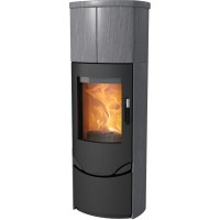 Печь-камин Lotus PRIO M Indian Night - with side glass panel