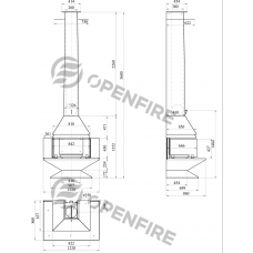 Пристенный камин CANDLE Plus