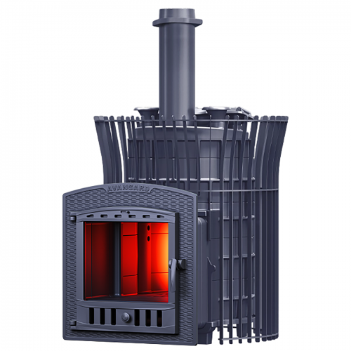 Печь Авангард ЗК 35 (П2) Ураган в сетке Тюльпан производитель ТехноЛит