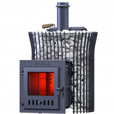 Печь Авангард ЗК 25 (М) Ураган в сетке Тюльпан