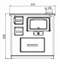 Отопительно-варочная печь Plamen 850 Glas красная