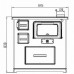 Отопительно-варочная печь Plamen 850 Glas красная производитель Plamen