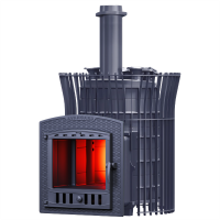 Печь Авангард ЗК 25 (П2) Pro Ураган в сетке Тюльпан