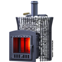 Печь Авангард ЗК 35 (П2) Pro Ураган в сетке Тюльпан