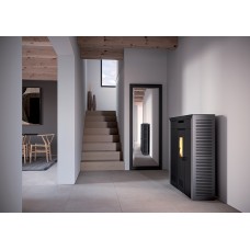 Печь-камин Invicta Daglan 9 Pellet Stove Серая с разводом тепла