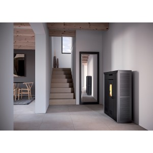 Печь-камин Invicta Daglan 9 Pellet Stove Серая с разводом тепла