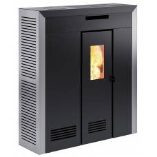 Печь-камин Invicta Daglan 9 Pellet Stove Серая с разводом тепла