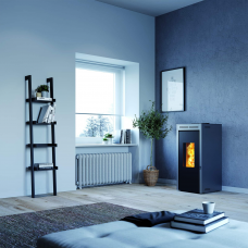 Печь-камин Invicta Teramo 17 Pellet Stove Черная (с водяным контуром)