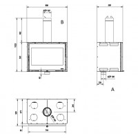 Каминная топка La Nordica Inserto 80 EPS Wide Каминная топка La Nordica Inserto 80 EPS Wide