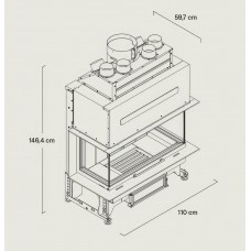 Каминная топка Rocal G450 TC