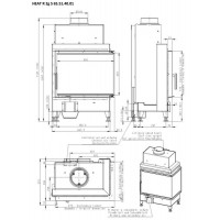 Каминная топка Romotop HEAT R/L 2g S 65.51.40.21 угловая с раздельным стеклом