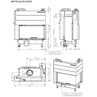Каминная топка Romotop HEAT R(L) 3G L 81.51.40.21 угловая с раздельным стеклом